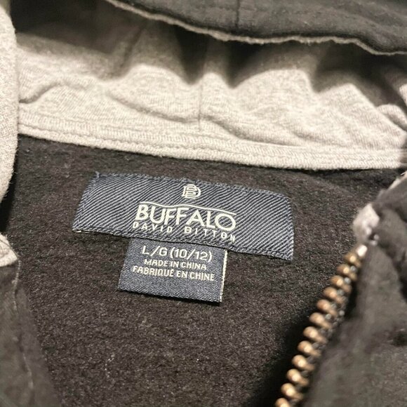 Buffalo David Bittom Kids Boys Size Large 10/12 Hoodie Zip Up - Picture 4 of 16